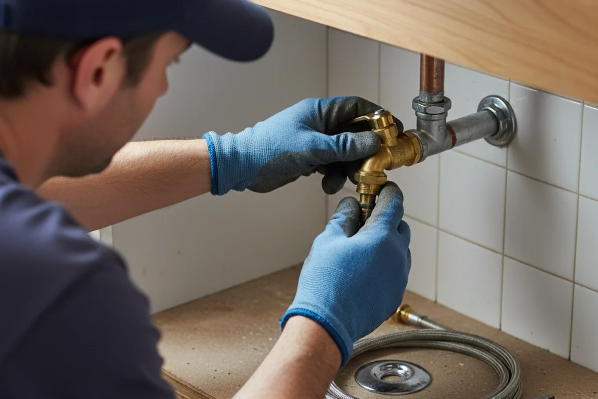 Shutoff valve and fitting work during Emergency Plumbing in Gould